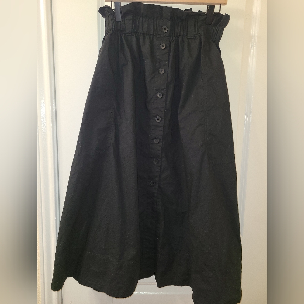Black Everlane Midi Skirt